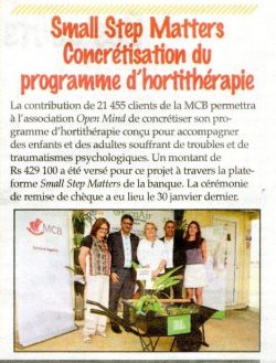 20170207 DEFI QUOT - Small Step Matters concrétisation du programme d'ho...